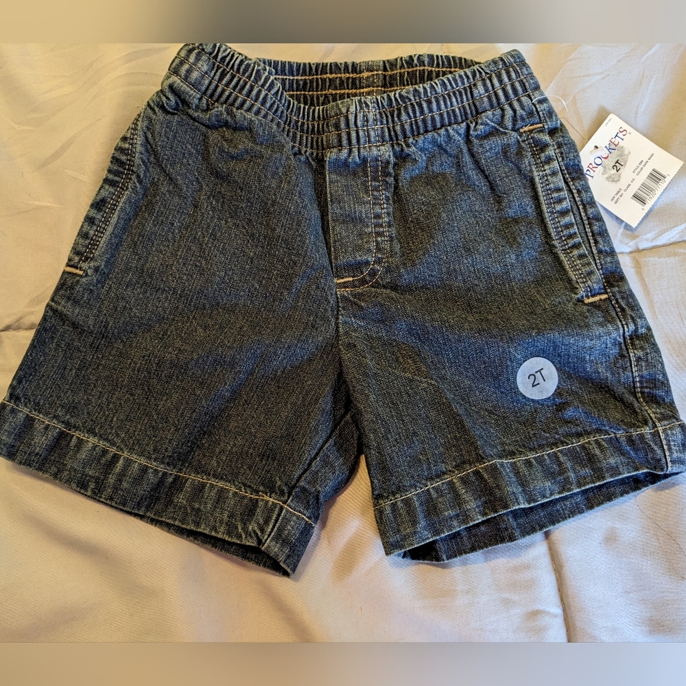 NWT Sprockets Toddler Jean Shorts with Pockets, Size 2T